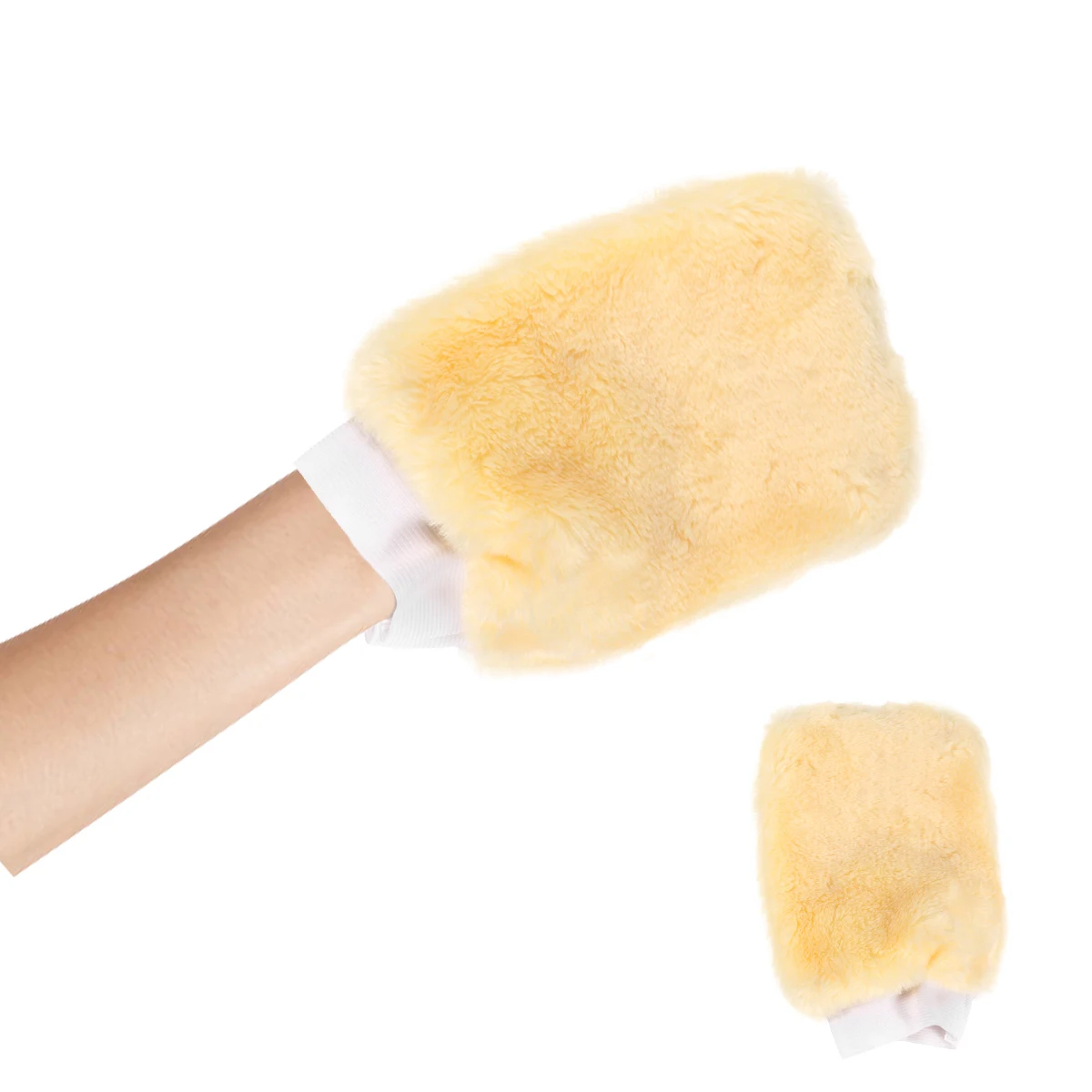1Pair Car Cleaning Gloves Double Side Imitation Wool Car Wash Mitt Auto Cleaning Tool Scratch-Free Wash Gloves for All Cars
