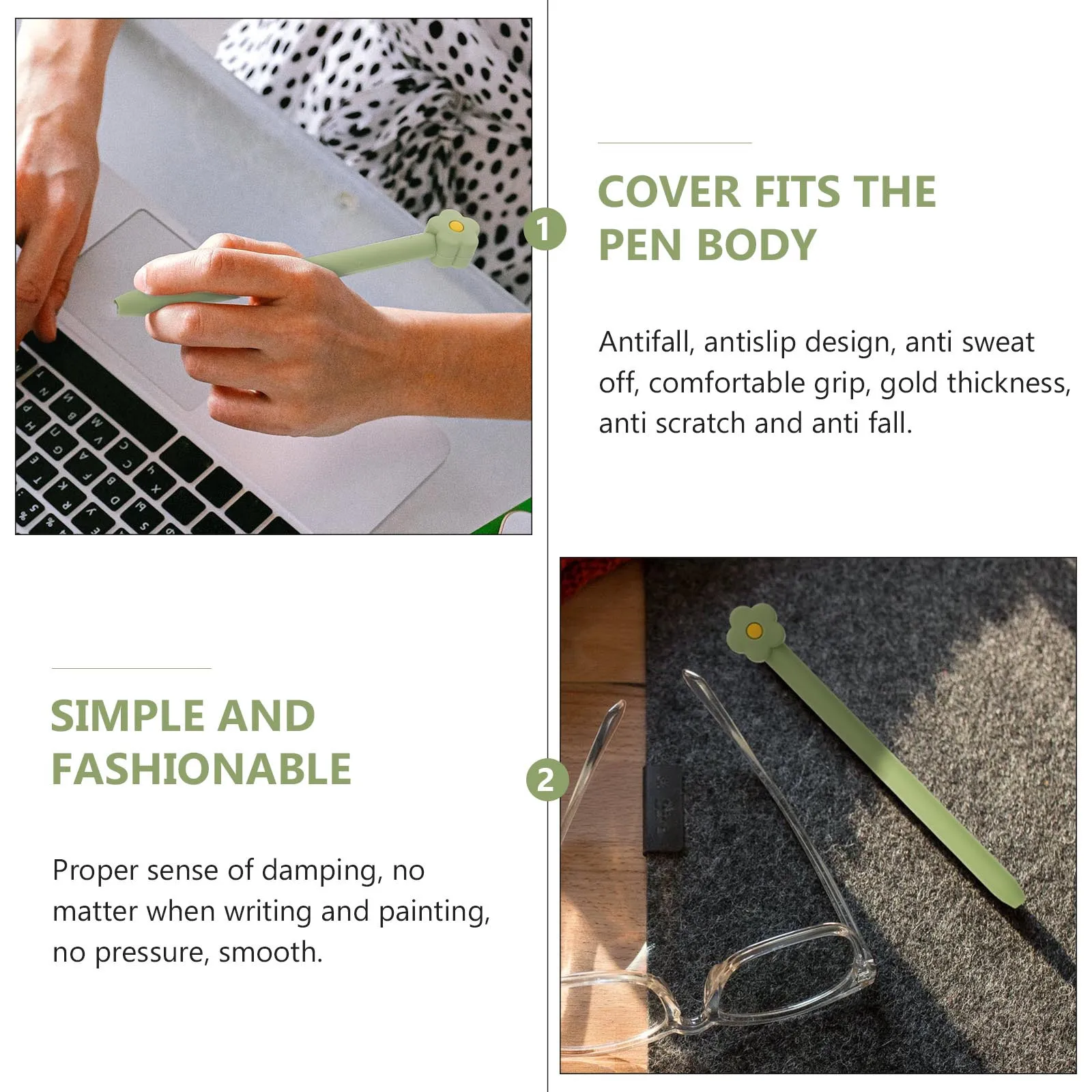 

1 шт., карандаш 2 сенсорных ручки, силиконовый чехол, мультяшный дизайн, защита для стилуса, защита от царапин, демпфирующий чехол для стилуса