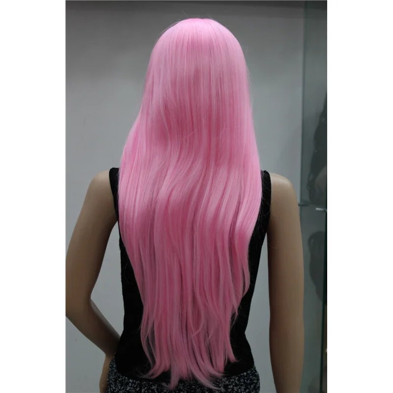 Новый женский парик, длинный белый синтетический парик, женские прямые парики + шапочка для парика