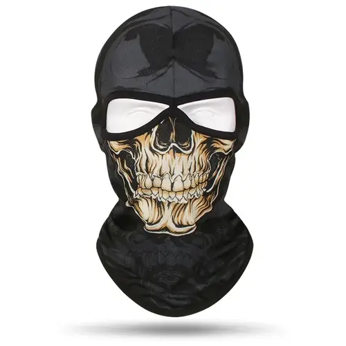 2 Holes Skull Balaclava Outdoor Motorcycle Riding Face Mask Windproof Caps Rider Head Cover Ski Masks MTB Bicycle Headgear - Image 20
