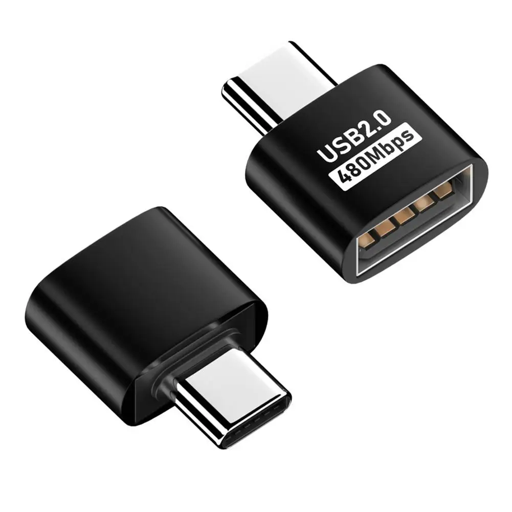 Adaptador tipo c macho para conector usb 2.0 fêmea, conversor para smartphones, laptop, pc, disco otg, conversor de flash e9f8