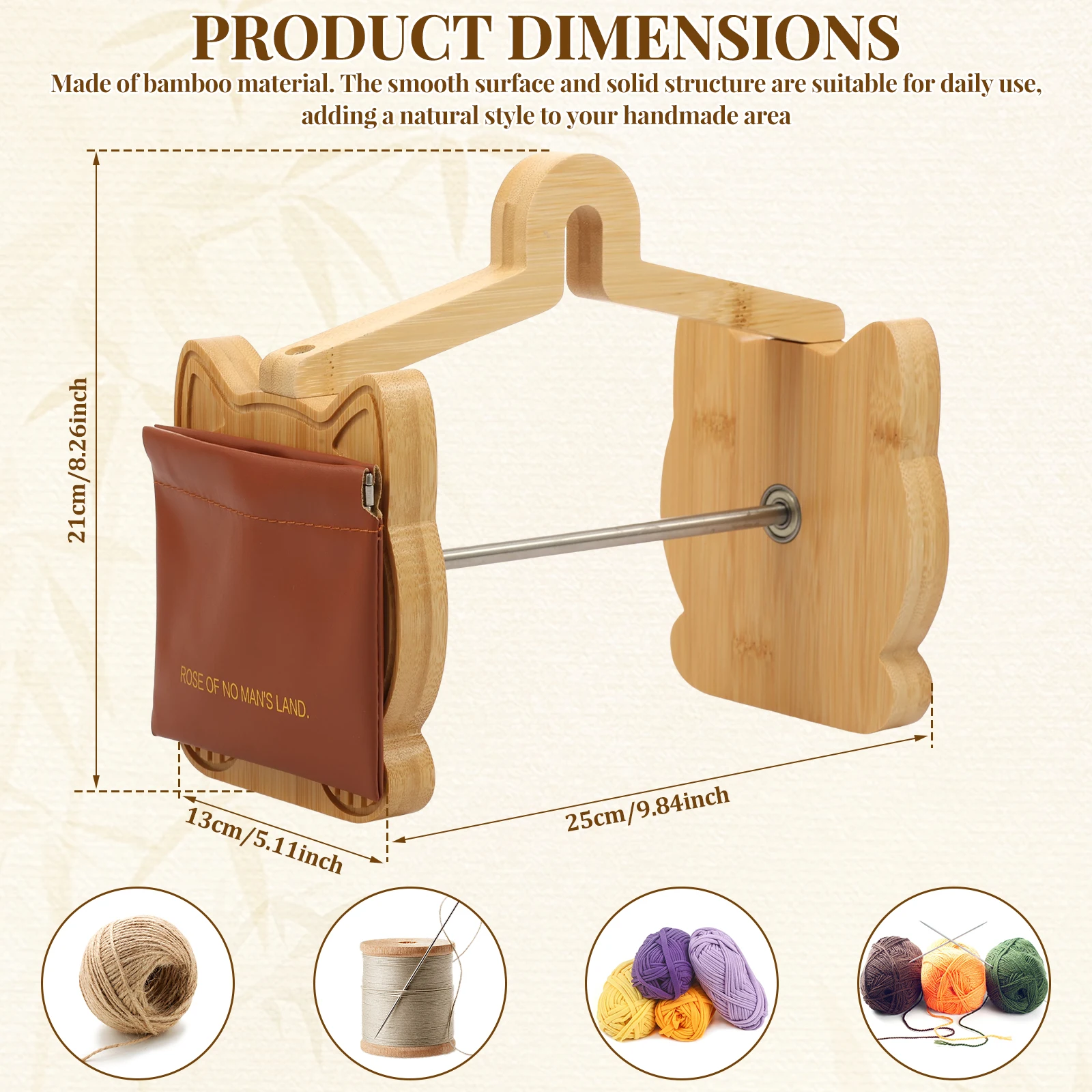 Wooden Yarn Ball Holder Smooth Spindle for Crochet Knitting Table Use  Wooden Yarn Holder Yarn Holder for Crocheting Yarn Stand