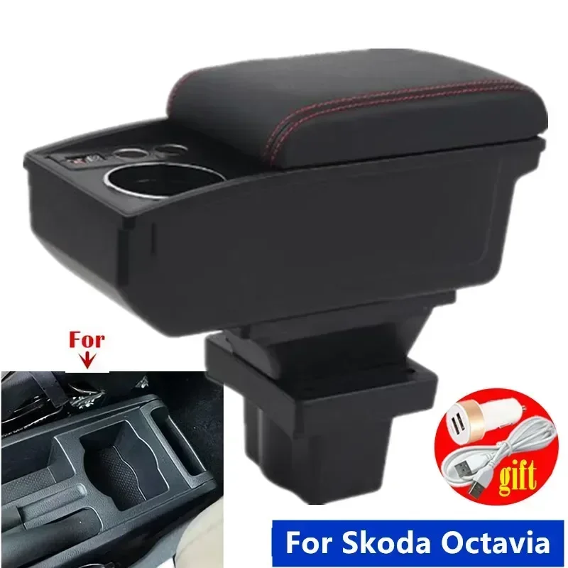 

Car central armrest box For Skoda Octavia Armrest box For Skoda Yeti Mk2 Car Armrest Storage Box 2005-2012 Dedicated Retrofit