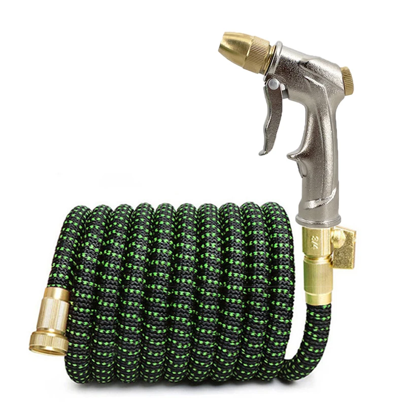 

No Kink Expandable Garden Hose Rubber Material Retractable Lightweight Leak Proof Design Durable Connectors for Outdoor Yard