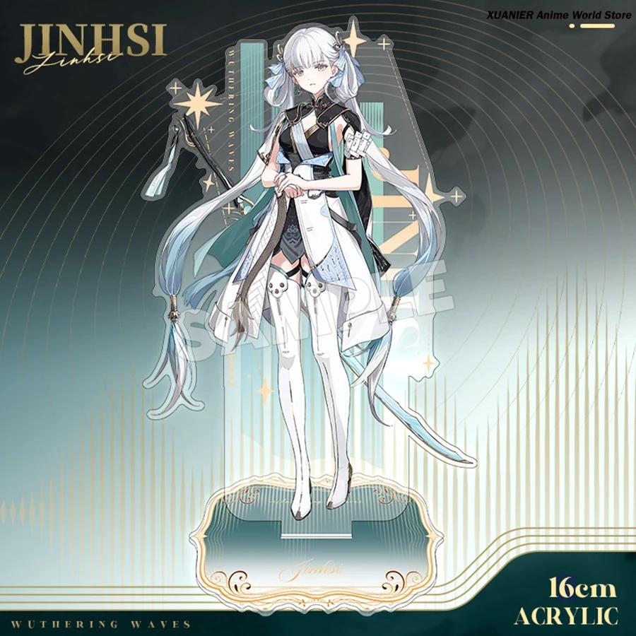 Game Anime Wuthering Waves Cartethyia IUNO AUGUSTA Theme Standing Sign Acrylic Stand Model Plate Cosplay Desktop Decor