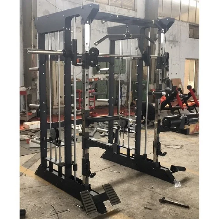 All-in-One Leverage Gym Equipment Multi Functional Station Smith Machine Multipurpose Power Cage Squat Rack Fitness Equipment