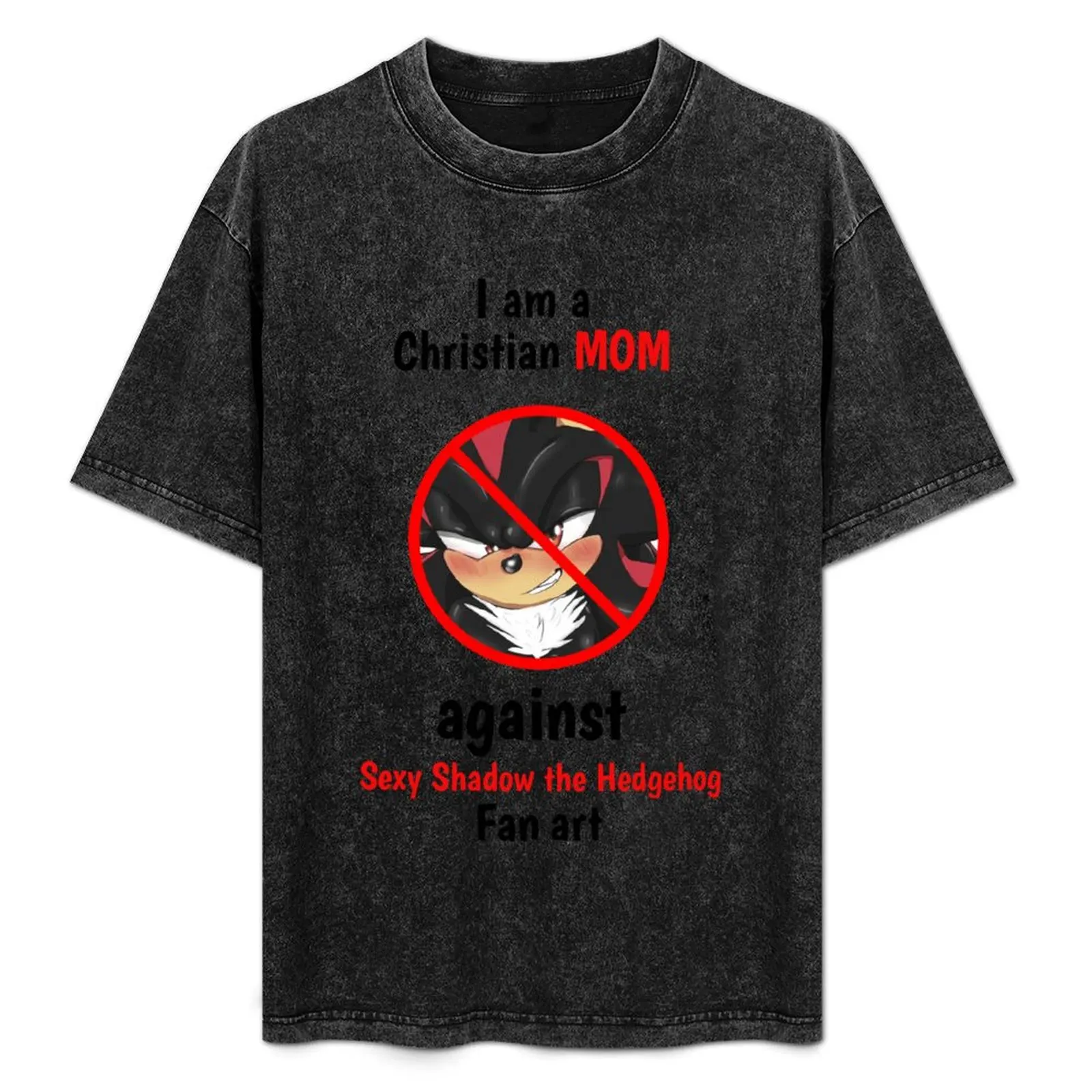 Christian Mom Against Sexy Shadow Fanart T-Shirt tops vintage plus sizes oversized t shirts for men