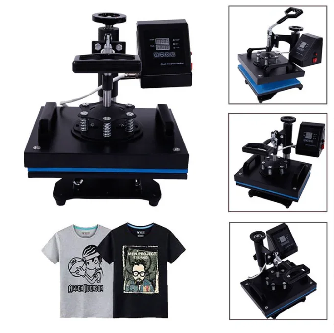 23*30CM Heat Transfer Machine High Pressure Shaking Head  Flat Small Ironing Drilling Print T-shirt Heat Press Machines