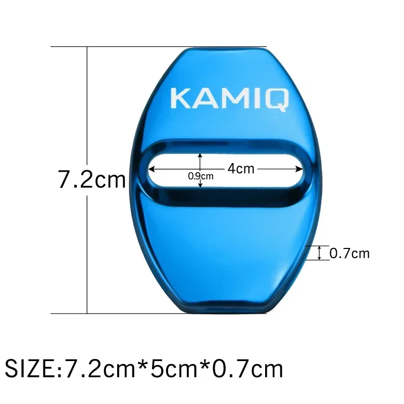 4PCS Stainless Steel Car Door Lock Covers Stikcer for Skoda KAMIQ Logo Anti-rust Waterproof Door Lock Styling Accessories view 5