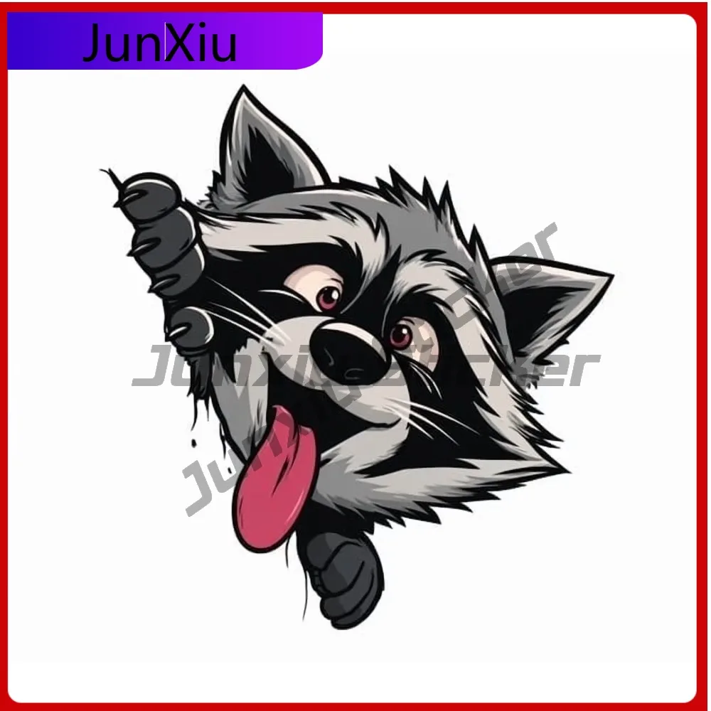 

Playful Raccoon TongueOut Animal Funny Car Laptop Window Bumper Waterproof Vinyl Decal Sticker Vintage Vintage Cute Funny