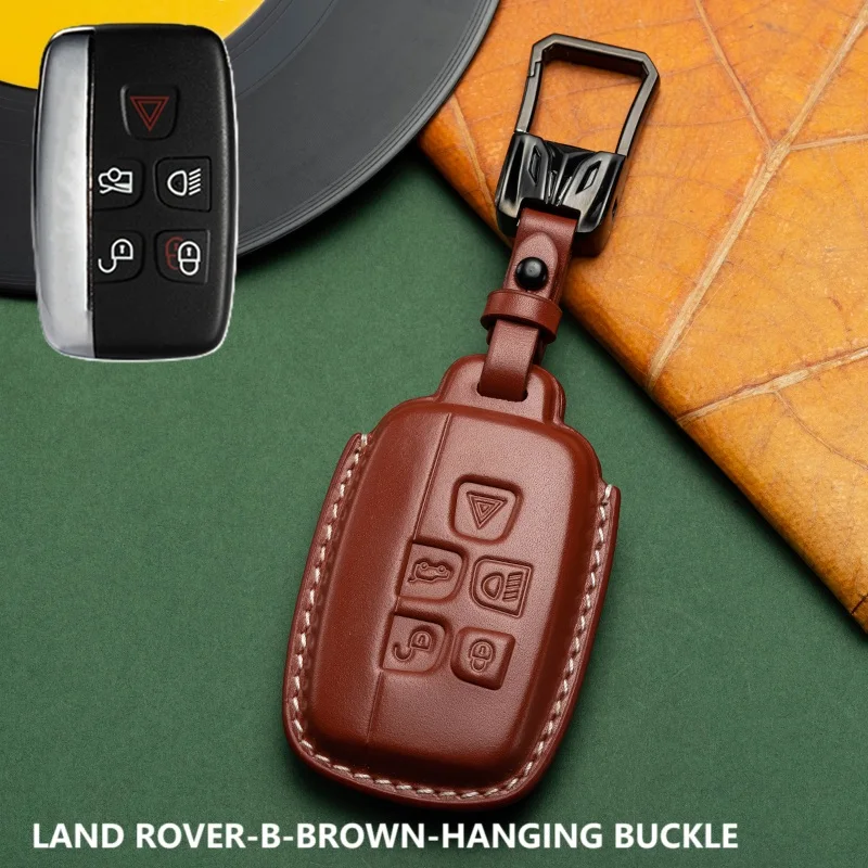 

Car Key Case Suitable for Land Rover Key Case, Range Rover Sport, Evoque L, Velar, Discovery 4, Genuine Leather Cover
