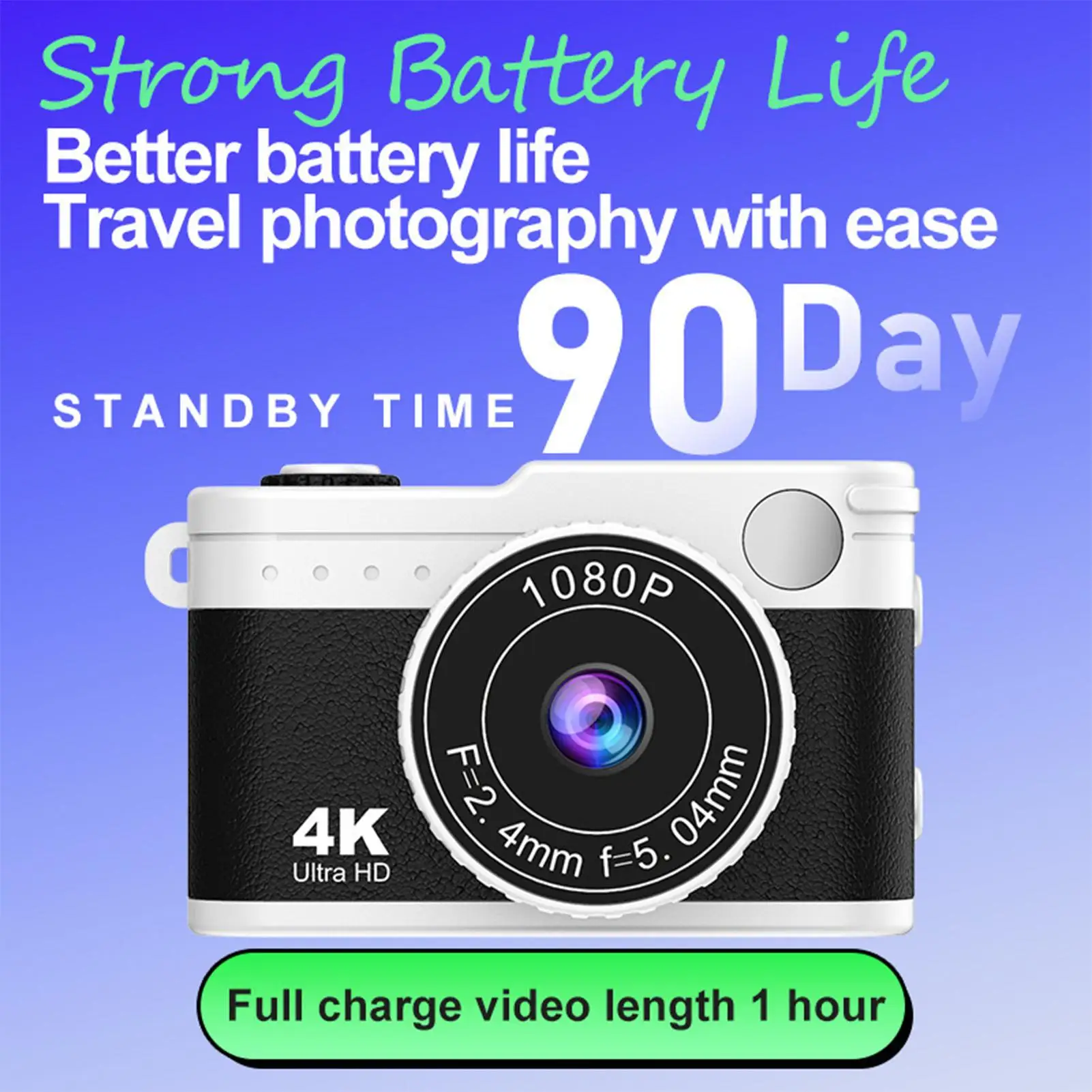 Kids Digital Camera 1080P HD Portable Toy Camera for Children Teens Beginners Boys Girls Birthday Gift Learning Photography Toy