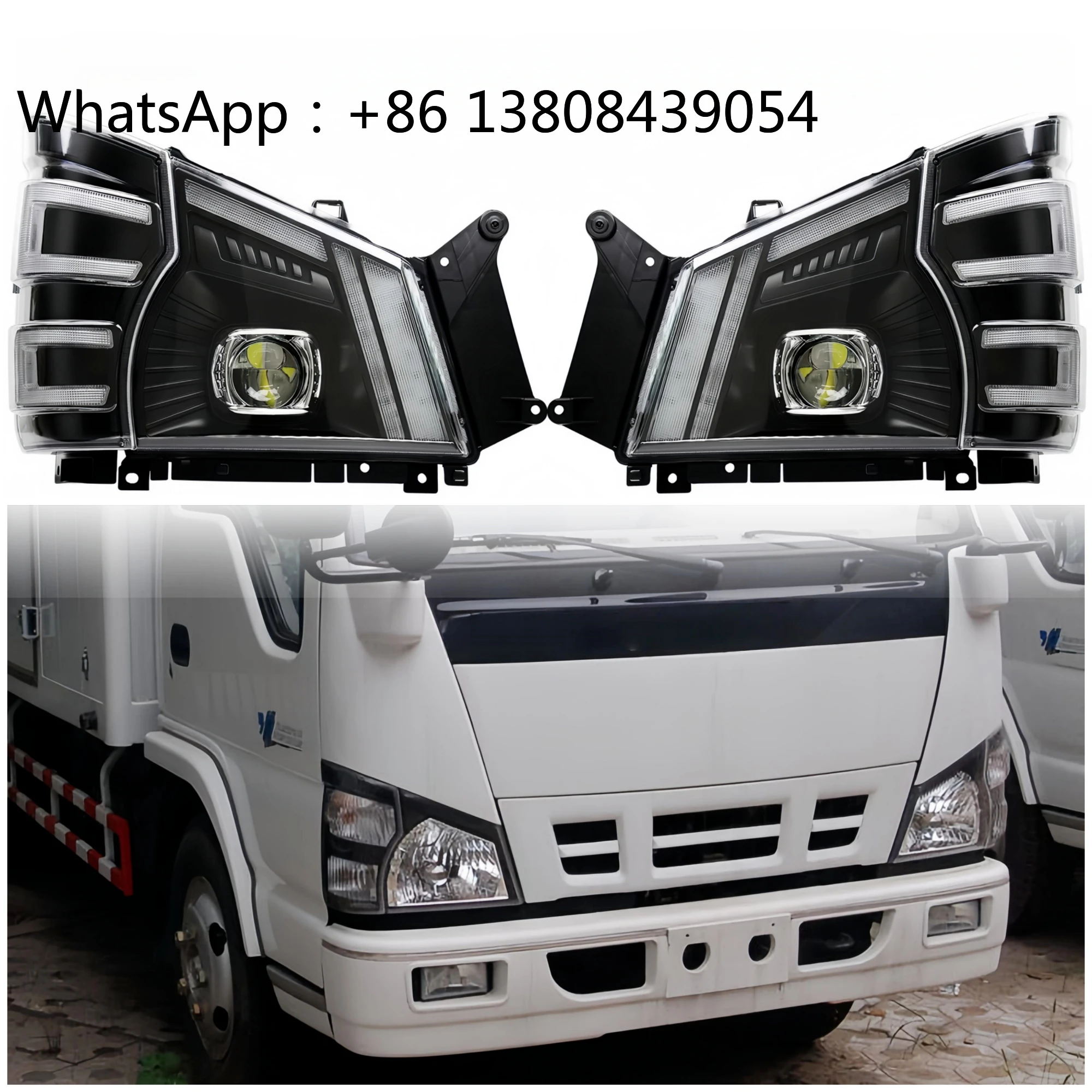

12V/24V Modified Led Headlights Kits for Isuzu 600p Npr Nkr NQR N-series Jumbo Truck with Led Turn signal Light