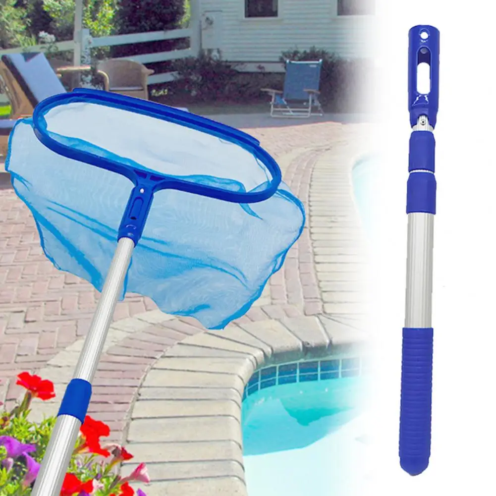 Pool Adjustable Skimmer Net Telescopic Aluminum Alloy Pool Cleaning 3/4 Sections Telescoping Pole Swimming Pool