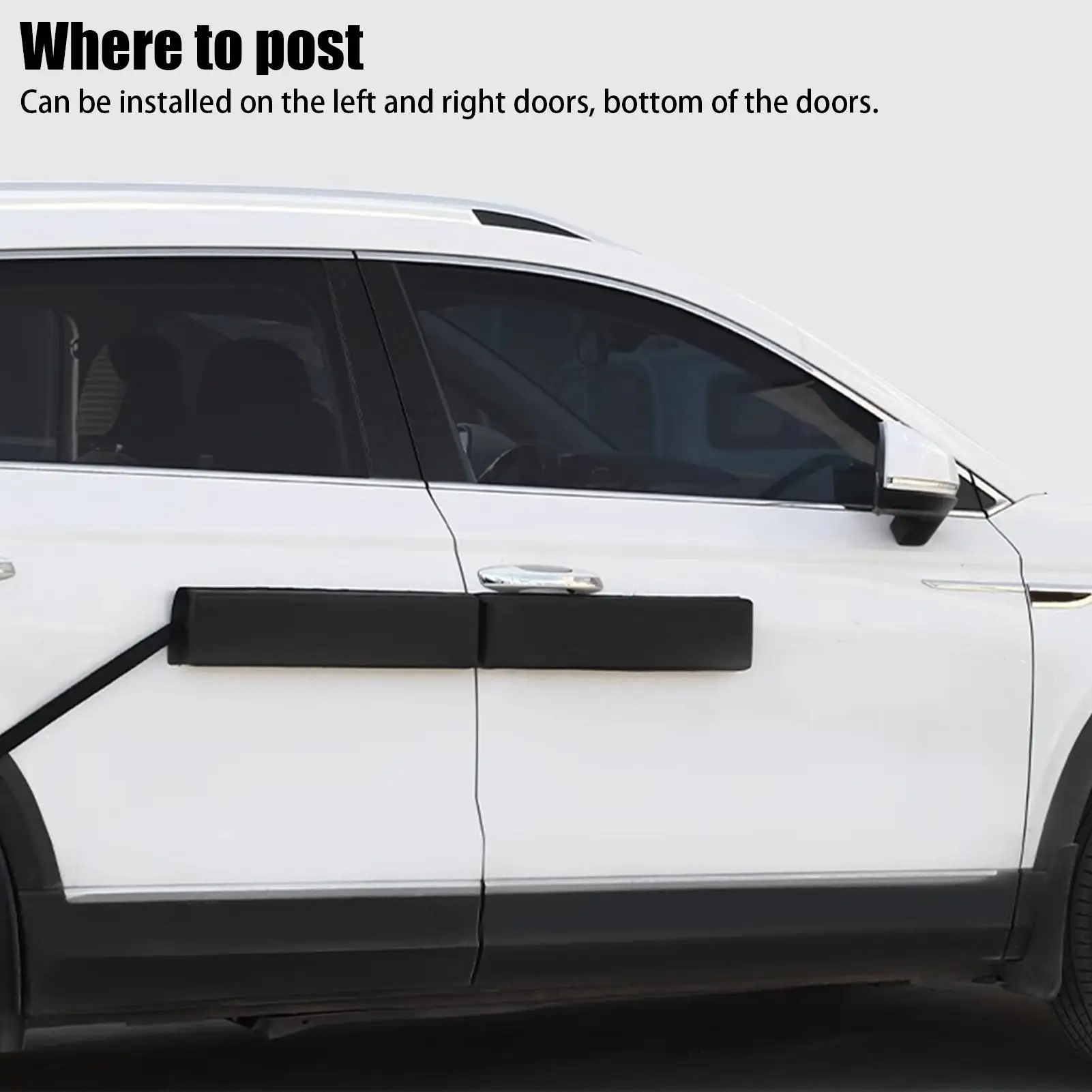 واقي باب السيارة المغناطيسي المضاد للخدش، شريط زخرفي قابل للطي، نمط متصل لحماية مواقف السيارات، واقي حافة جانبي للجسم #4