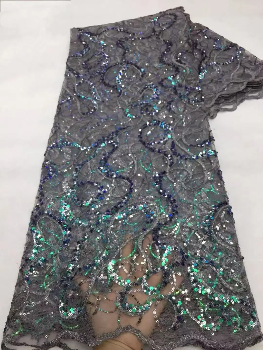 

Новый дизайн, французская кружевная ткань с фиолетовыми блестками, 2021, высокое качество, африканская нигерийская кружевная ткань для женщин, праздничное платье, шитье KXX25193