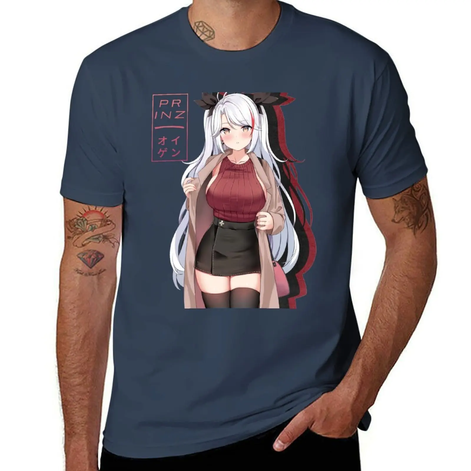 

Azur Lane Prinz eugen T-Shirt t shirts for man graphic vintage t shirts for man graphic tees T-Shirt