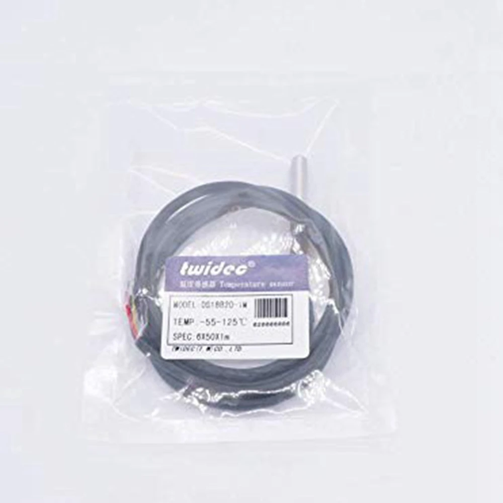 4Pcs Waterproof Temperature Sensors 1M Length Digital Thermal Stainless Steel Probe Temperature Controller