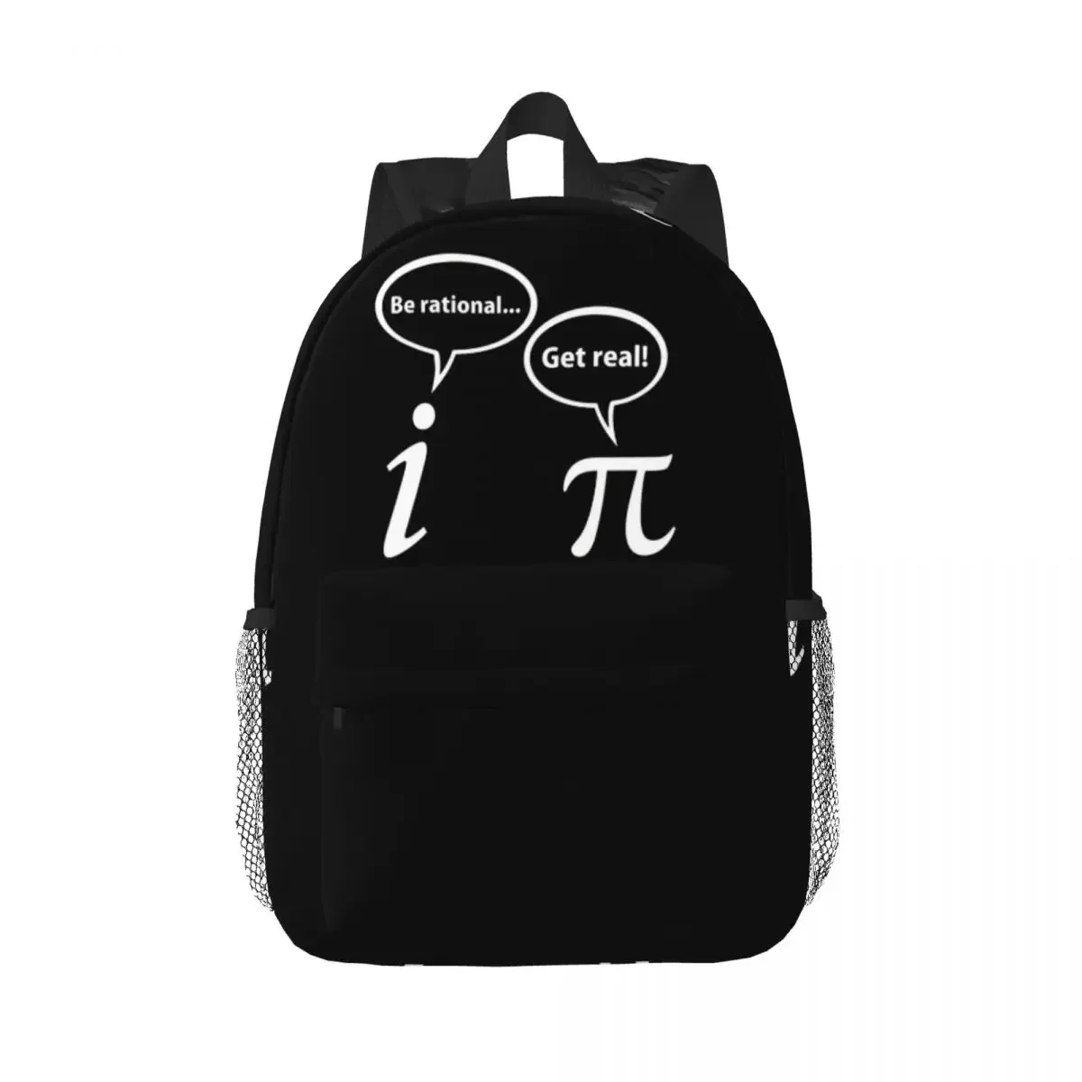 

Be Rational Get Real Imaginary Math Pi Backpacks Teenager Bookbag Cartoon Children School Bags Travel Rucksack Shoulder Bag