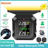 Solar TPMS Motorcycle Tire Pressure Sensors Motor TMPS Tire Pressure Monitoring System Tyre External Sensor for Moto Motorbike