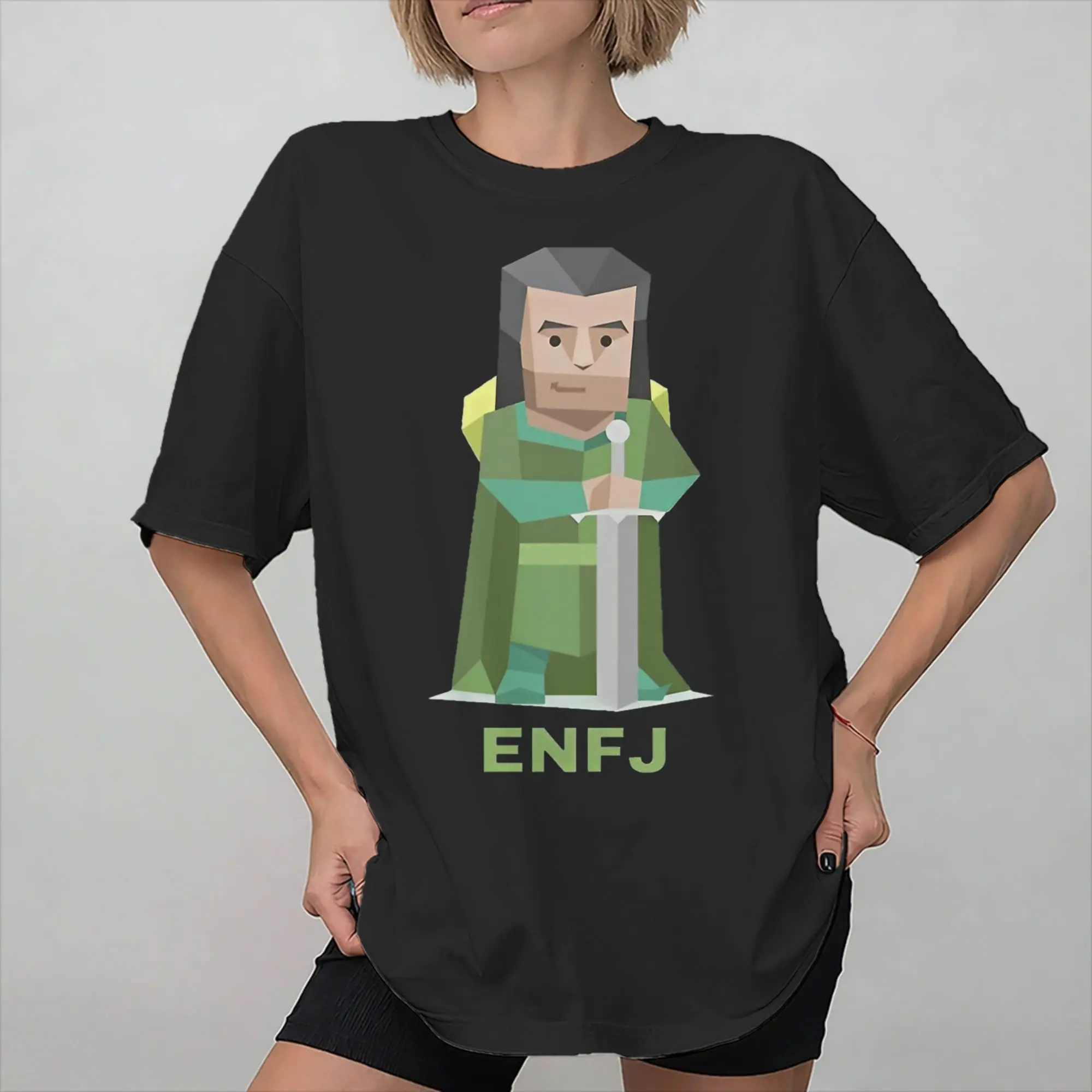 Men Women ENFJ mbti myers-briggs peronality T Shirt 100% Cotton Graphic Printed T-Shirt MBTI 16 Personalities  Top Clothing
