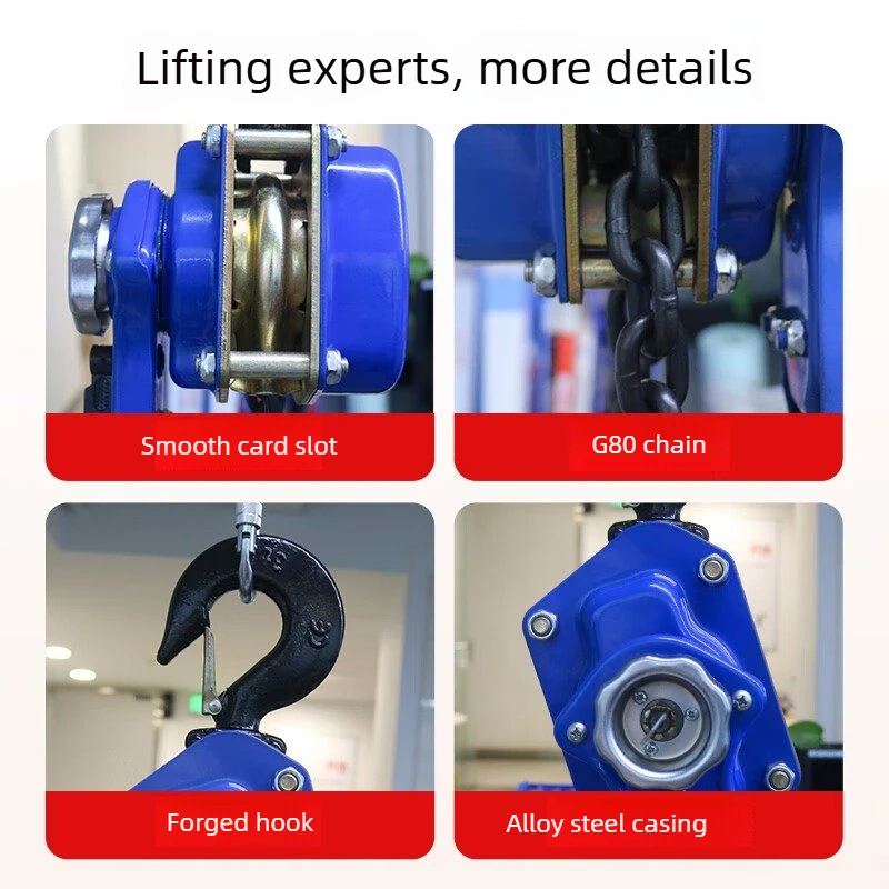0.75T 1T 2T 3T Manual Lever Block Hoist Tensioner Hand Operated Lifting Crane Pulling Chain Rigging Equipment