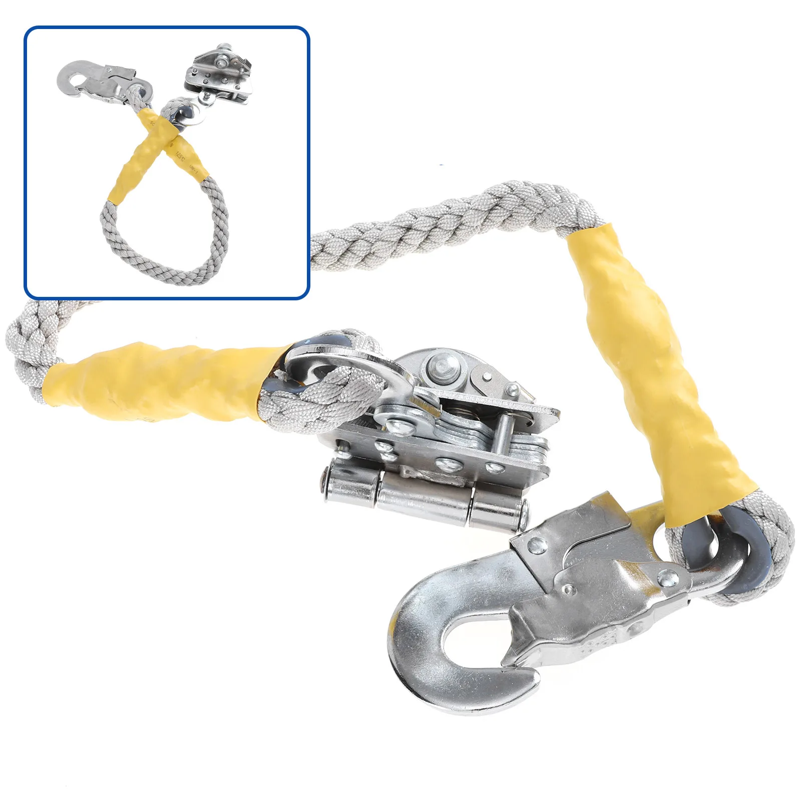 

Self-locking Device Safety Rope Lock High Strength Alloy Steel Anti-drop Climbing Gear Sturdy Durable Safety Harness Set Labor
