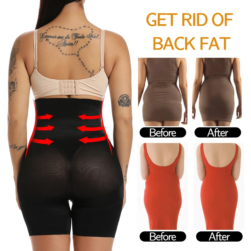 Shaper do corpo de cintura alta para mulheres, calcinha controle barriga, levantador de bumbum, roupa interior emagrecedora, shapewear cincher