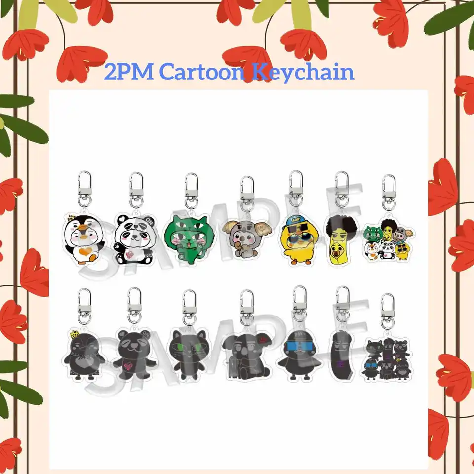 2PM 15Th Anniversary Cartoon Acrylic Keychain 5CM Double Sides