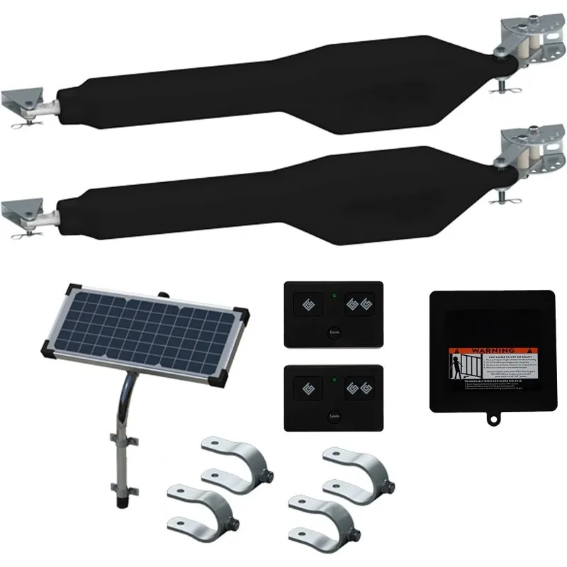 Heavy-Duty Solar Automatic Gate Opener Kit for Driveway Swing Gates with Long-Range Solar Gate Opener Remote - Model TDS2X