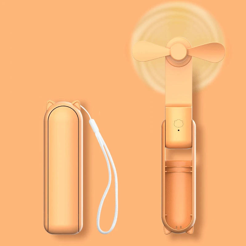 مروحة صغيرة محمولة جديدة 2 في 1 مع بنك طاقة، 1200 مللي أمبير، 48 ساعة تبديد حرارة طويل الأمد مناسبة للاستخدام المكتبي/الخارجي