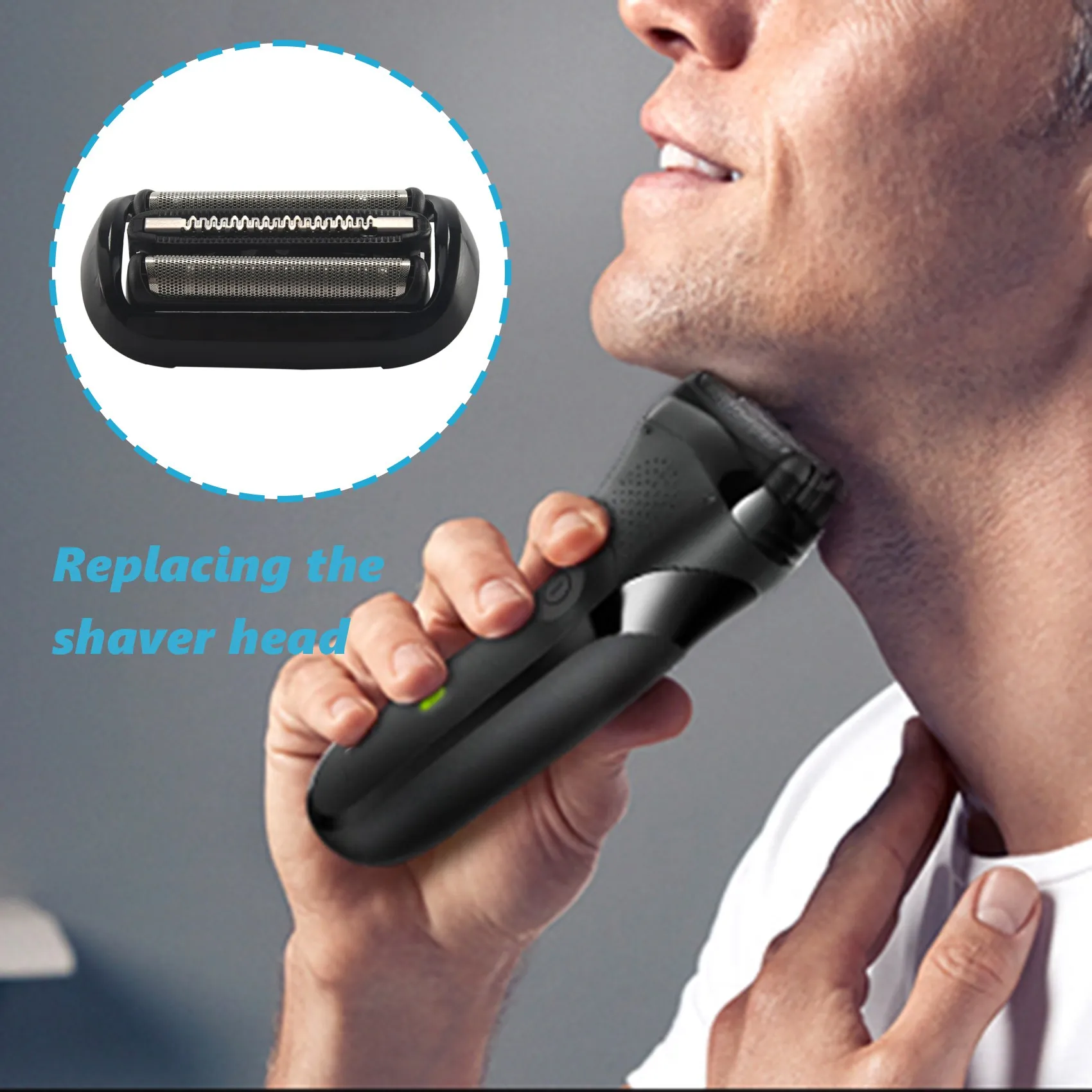 AT77 Replace Electric Shaver Head for Braun 53B Series 5-6 50-R1000S 50-B1300S 50-R1320S 50-R1300S 50-M4000Cs Razor Blade