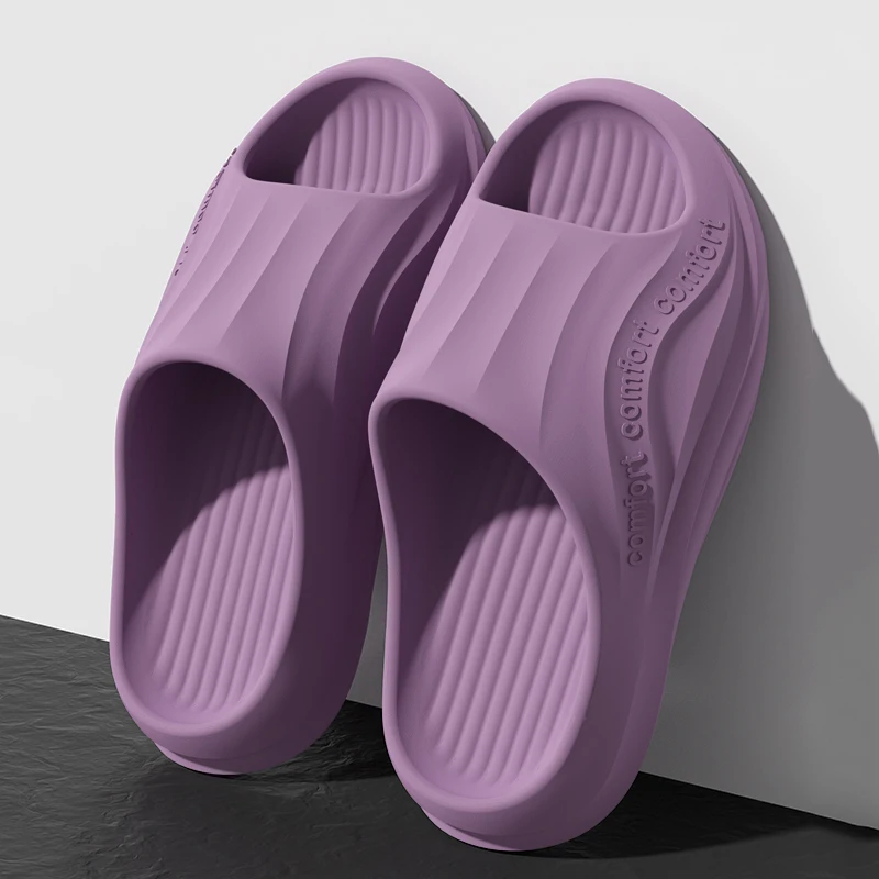 Women's Thick Platform Cloud Slippers EVA Soft Sole Pillow Slides Summer Beach Flip Flops Women Non Slip Bathroom Home Slippers image 3