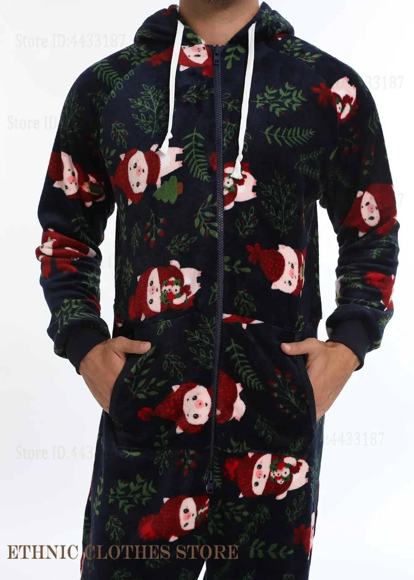 Monos con capucha de dibujos animados para hombre, ropa de dormir de lana Coral para invierno, mono, pijama Kigurumi, Pijamas gruesos de franela cálidos, ropa holgada para el hogar