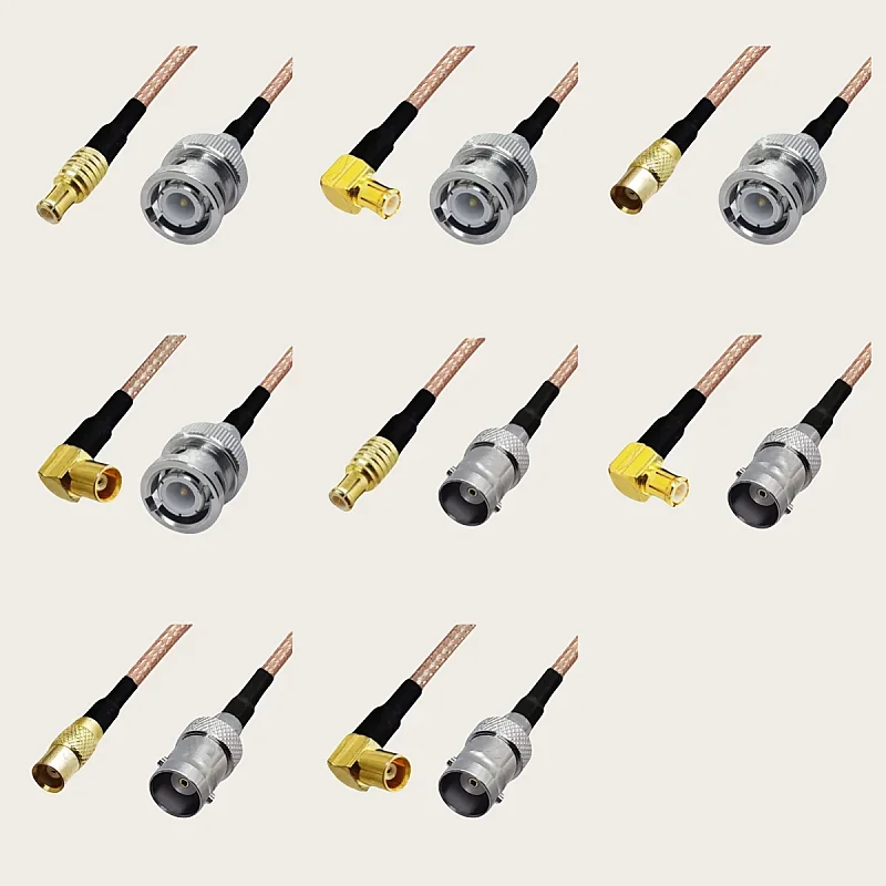 

BNC to MCX right angle Male plug & Female jack Connector RF Coaxial Jumper Pigtail RG316 Cable