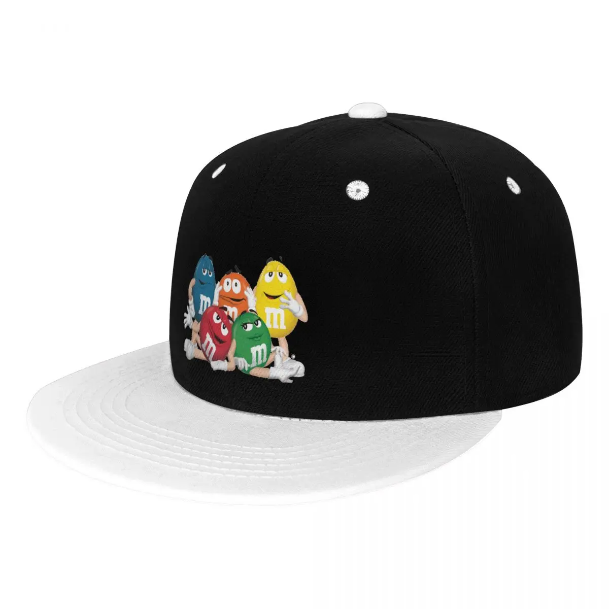 Novelty Kawaii M Chocolate Candy Cartoon Colorful Hip-hop Hats Outdoor Adjustable Baseball Caps Sunscreen Hat