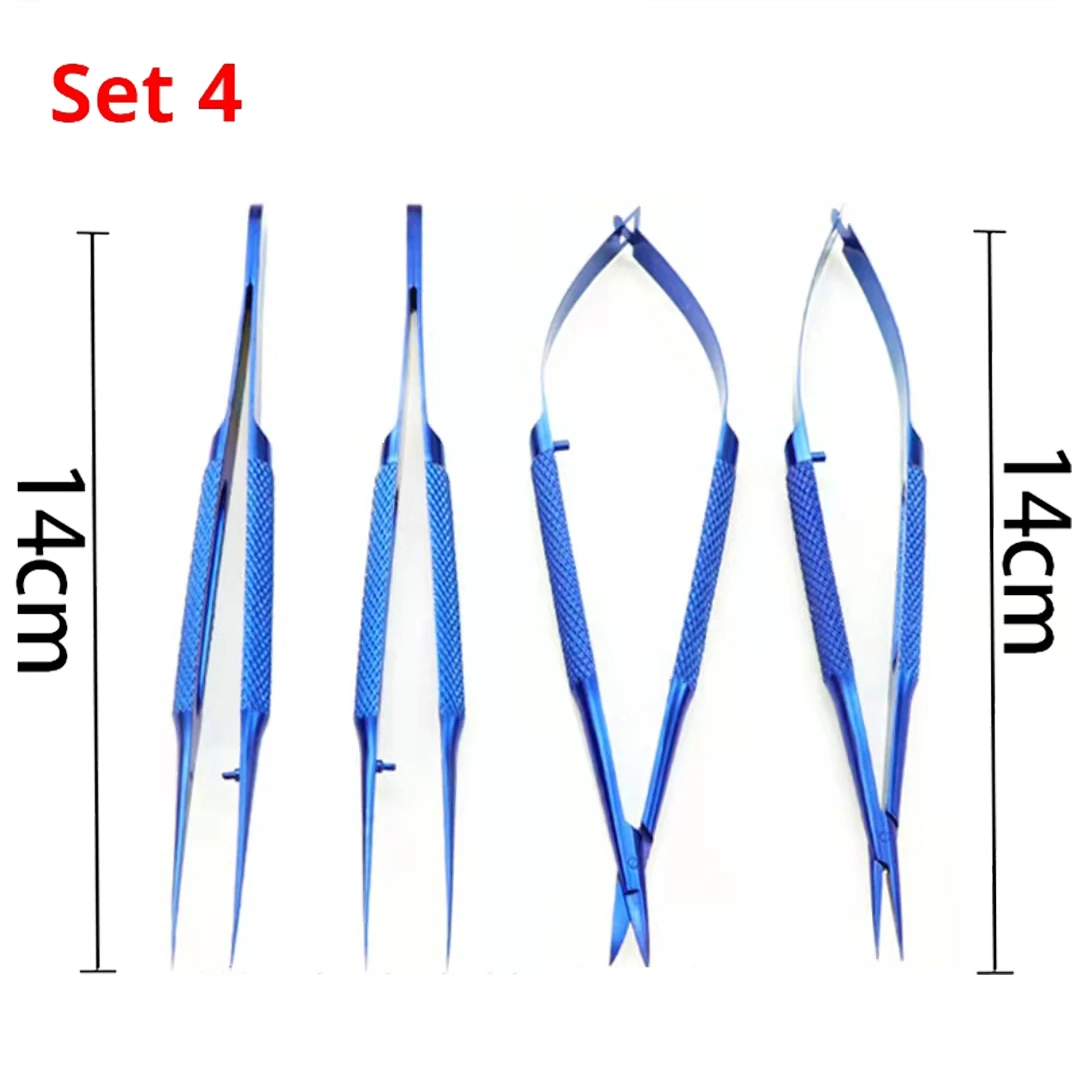 Imagem -06 - Instrumento Cirúrgico Médico de Equipamento de Microcirurgia de Titânio 14cm 16cm 18cm Conjunto de Ferramentas 8