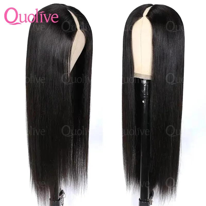 

220 Density Straight Hair V Part Wig 30 Inch Upgrade Human Hair Head Clip In Half Wig Brazilian Glueless Wigs For Women