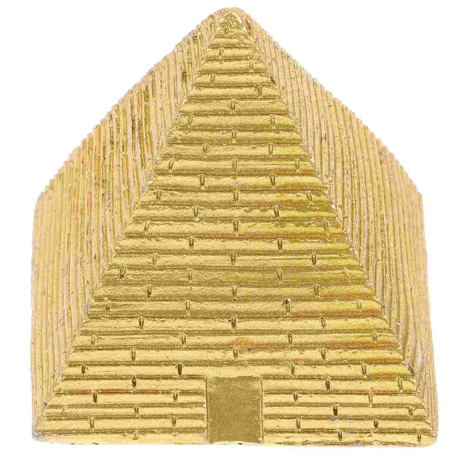 Wicker Storage Basket Pyramid Toys Simulation Model Sand Table Retro Decoration Small Layout Golden Decorative Travel