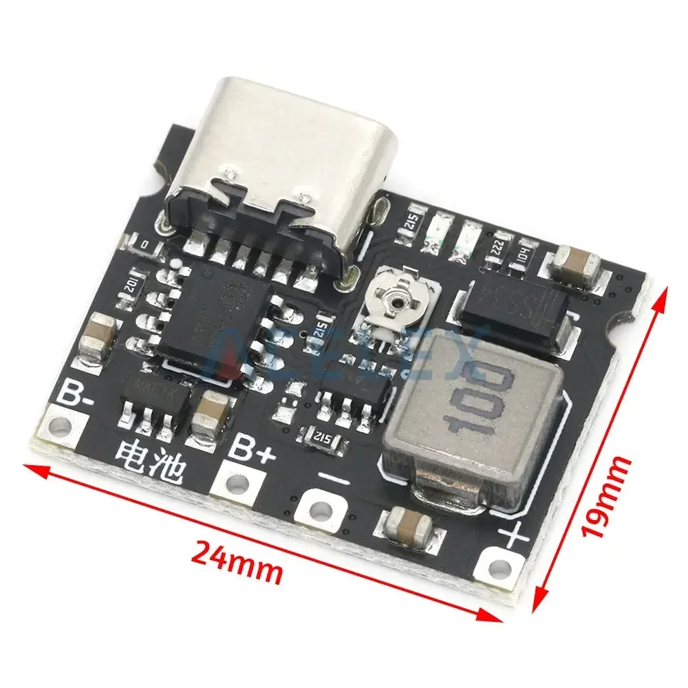 Placa de cargador de batería de iones de litio 18650 3,7 V 4,2 V DC-DC módulo de refuerzo TP4056 piezas de Kit DIY