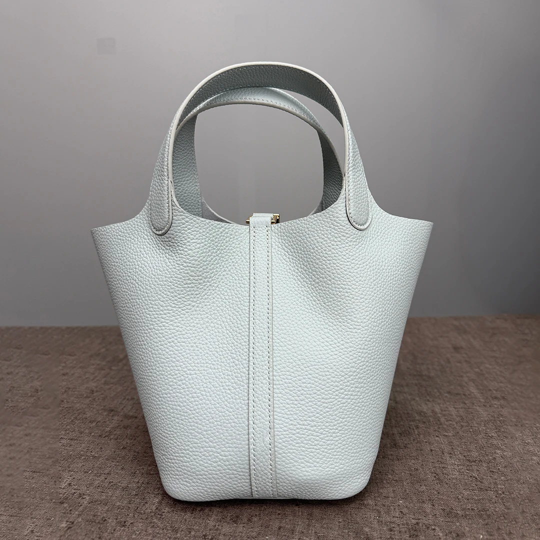 Mendy Women Handbag 18/22/ Genuine Leather Top Handle Tote Bag Large Capacity Hand Carry Shoulder Bucket Bag Designer Luxry New image 4