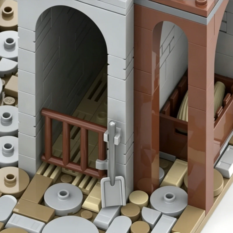 1016PCS Medieval Castle Gate Architecture MOC Model Custom Blocks DIY Assembly Educational Toy Collection Home Decor Xmas Gift