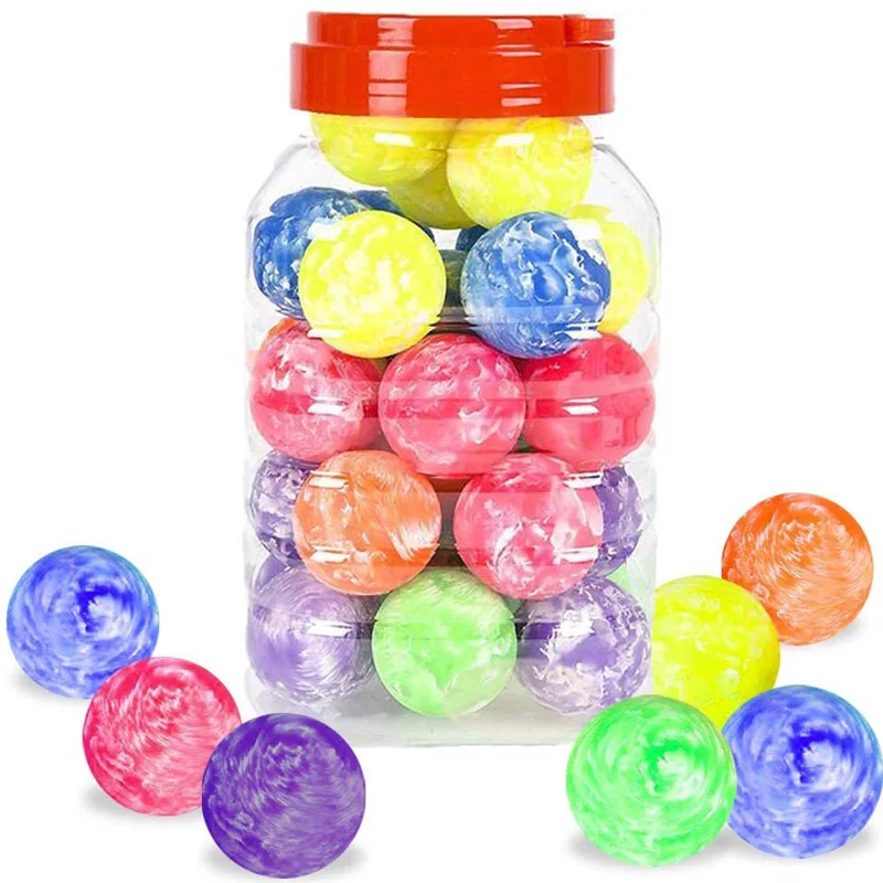 1PCS Large Bouncy Rubber Ball 55MM Basketball Glitter Marbleized Balle Rebondissante Kids Party Goodie Gift Bag Stuffer Fillers