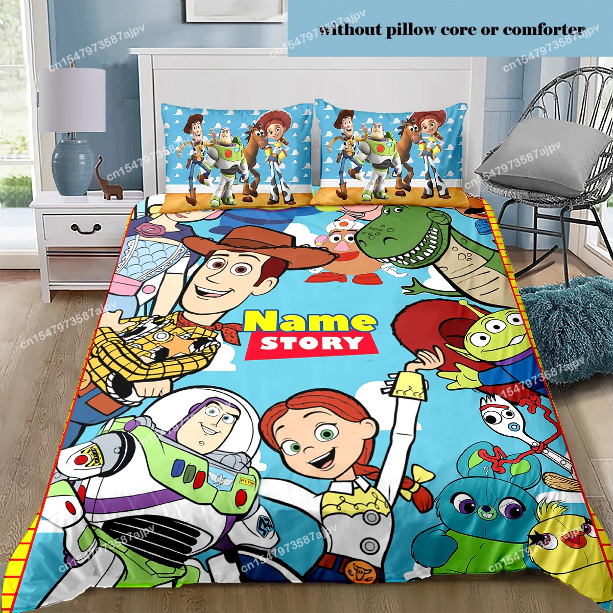 Personalized Duvet Custom Cute Cartoon Cowboy Bear Bedding Set King Twin Double 3 Piece Polyester Duvet Cover Set-QIANG