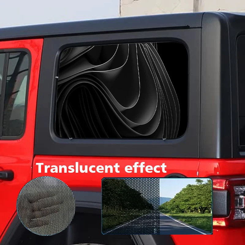 

2 pieces pickup truck side glass stickers, car stickers, truck SUV off-road rear gear perspective stickers, various patterns