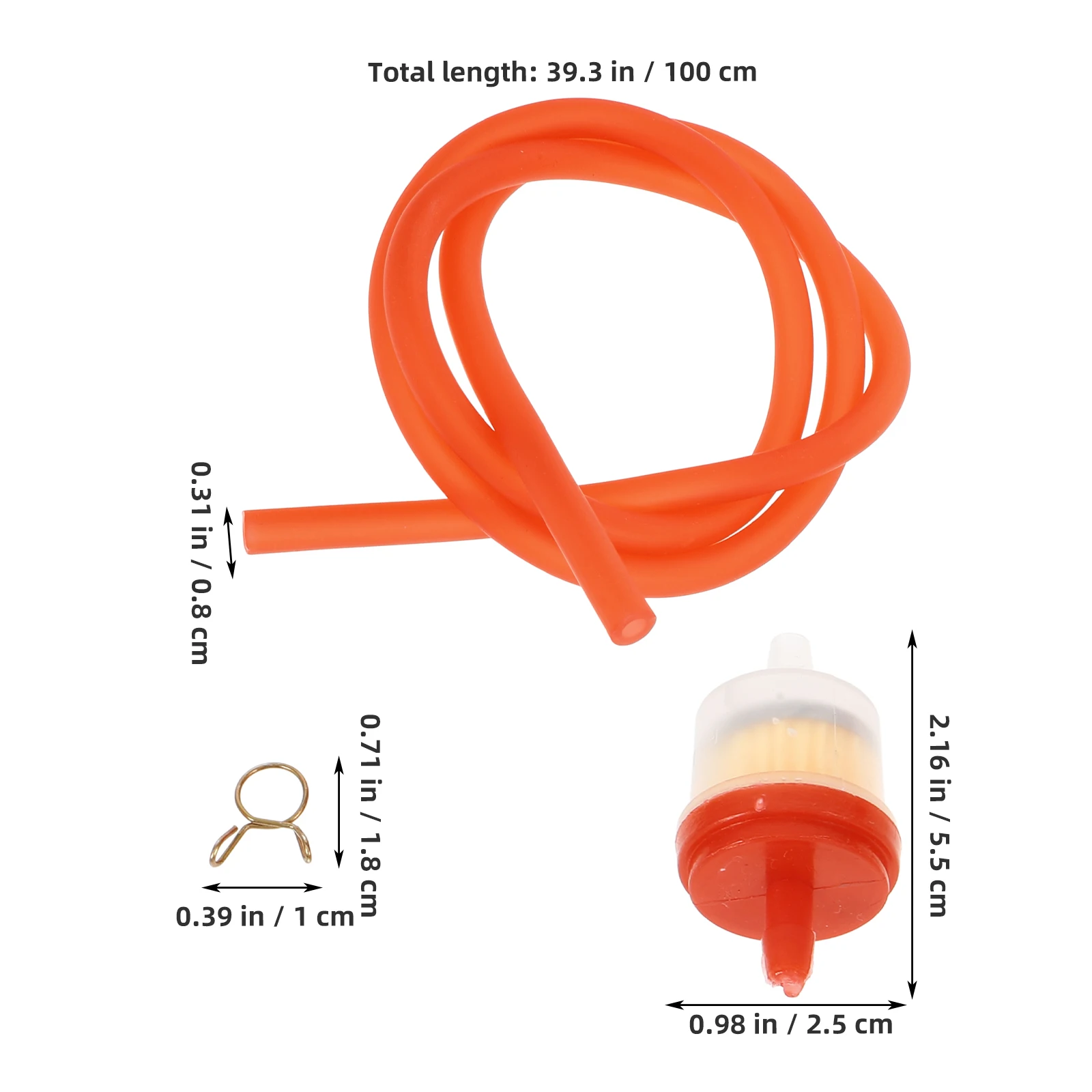 

1 set 1 Set Fuel Line Hose Fuel Filter Kit Universal For Atv Dirt Bike Off-Road Motorcycle Durable Pvc Metal Easy