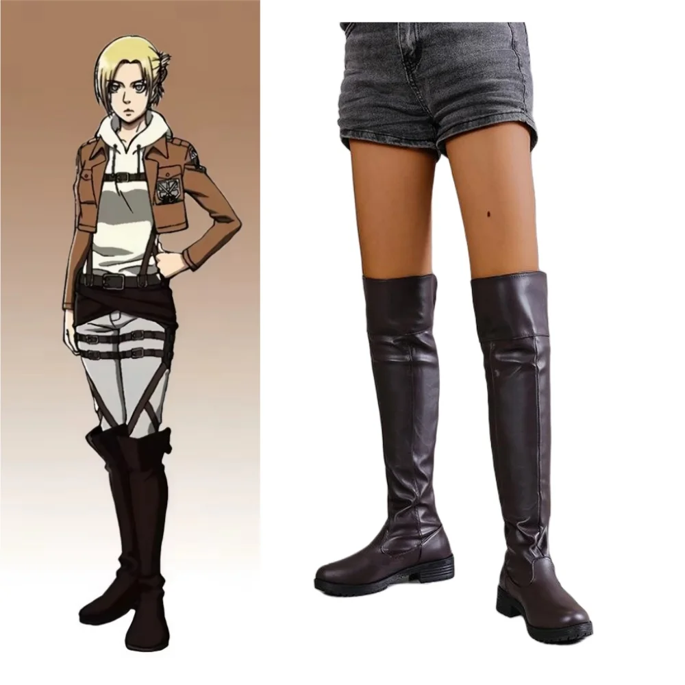 Anime Mikasa Ackerman Cosplay Armin Arlert Shoes Game Cos Comic Cosplay Costume Prop Shoes for Con Halloween Party