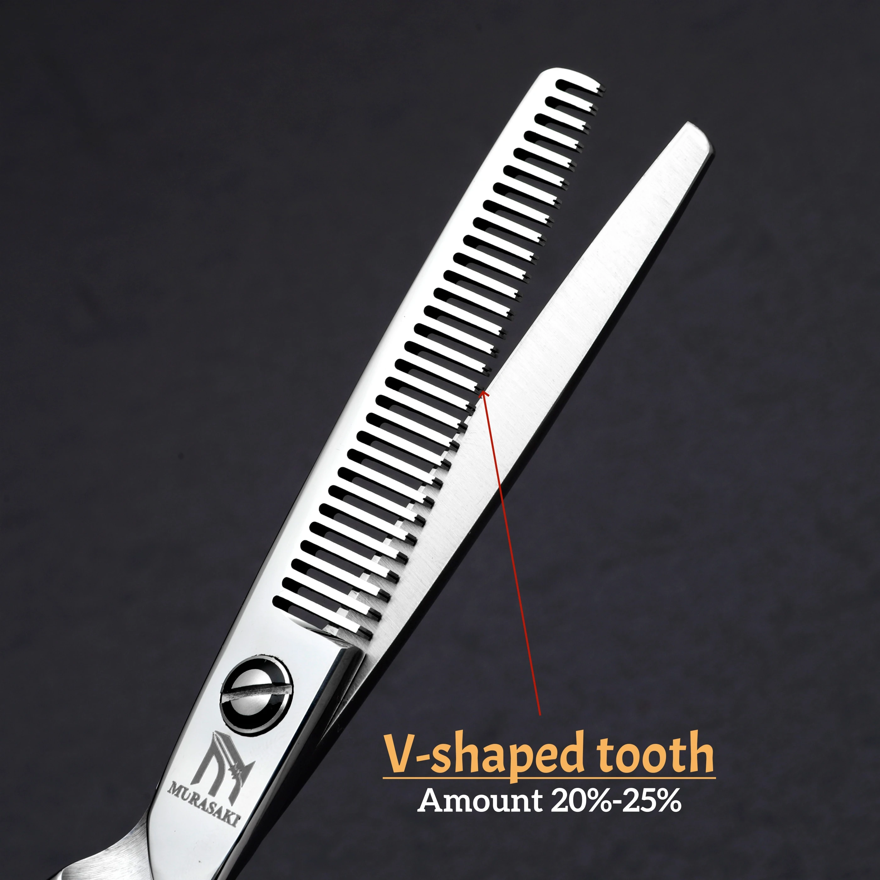 MURASAKI Professionelle Friseurschere, Friseurschere aus 440C-Stahl, 6-Zoll-Haarschneidewerkzeuge, hochwertiges Friseurzubehör – Detail 9