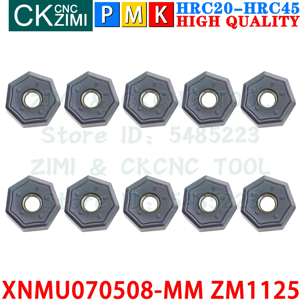 XNMU070508-MM ZM1125 XNMU 070508 MM ZM1125 Insertos de carburo insertos de fresado de alimentación rápida, herramienta de fresado de torno de metal TFM45 XNMU0705 XNMU 0705 CNC para cortador de fresado frontal
