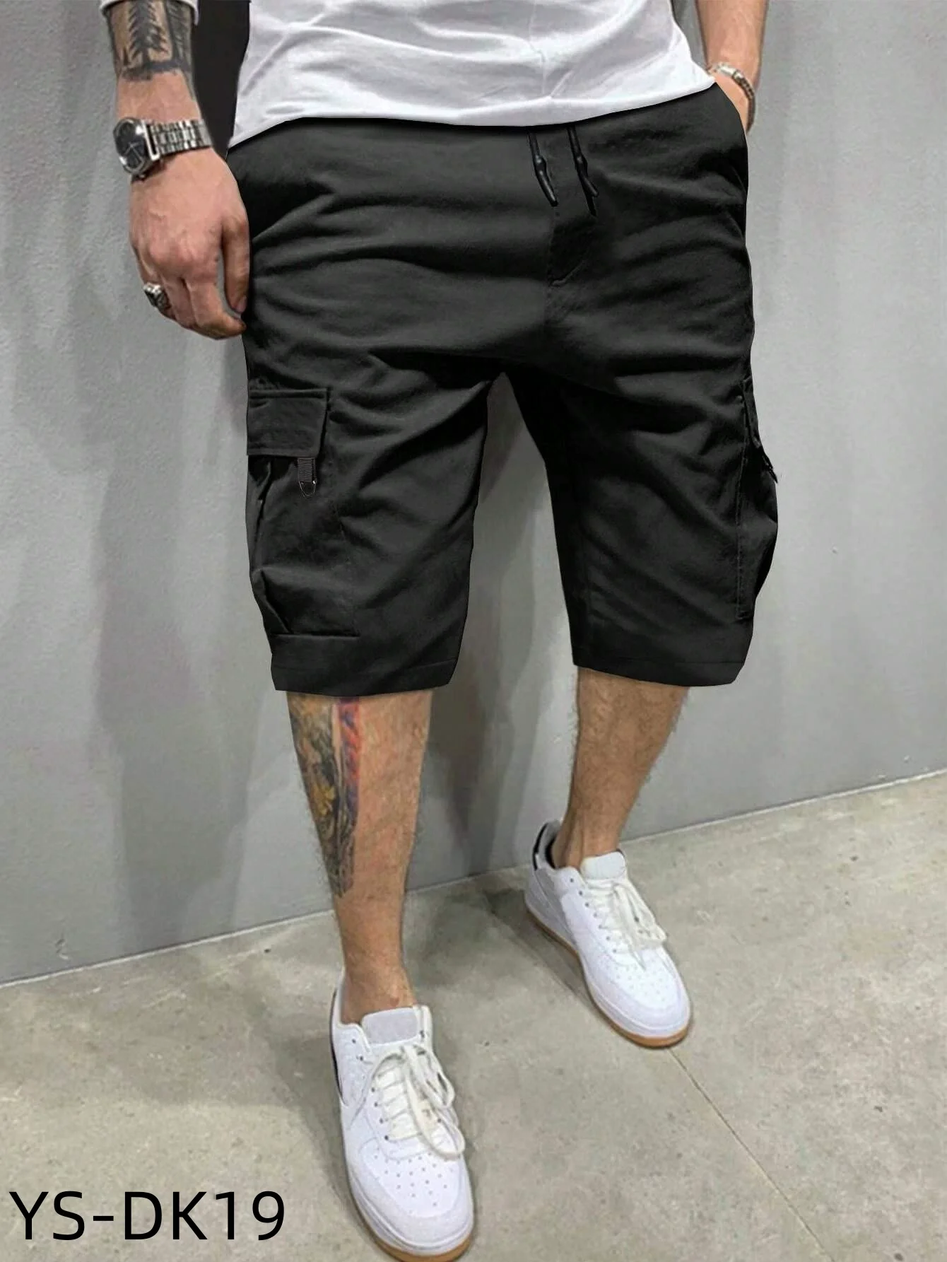 

2025Men's Summer Thin Style Loose Straight Fit Cargo Shorts Multi-Pocket 5-Inch Mid-Length Trendy Versatile for Young Men